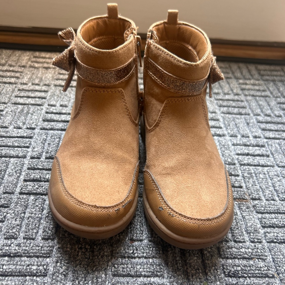 Stride Rite Tan Moccasin Boots for Kids